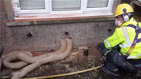 Cavity wall extraction process Cavity wall extraction process